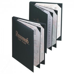 Pocket Menu Covers-Book Style 4 View-8 1/2 × 14"