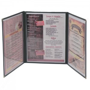 Cafe Menu Covers-3 Fold Triple Panel-8 1/2×11