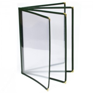 Cafe Menu Covers Book Style Four Panel 8 1/2×14