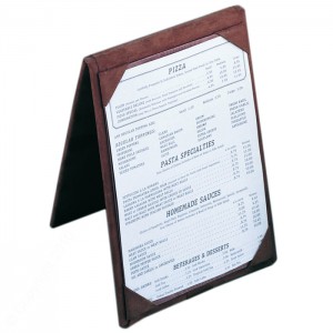 Leatherette Table Tents 5 3/4 × 7 3/4"