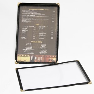 Single Panel Cafe Menu Covers 8 1/4 ×14 Layout