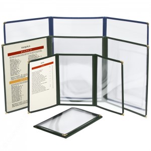 Cafe Menu Covers-3 Fold Triple Panel-5 1/2 × 8 1/2