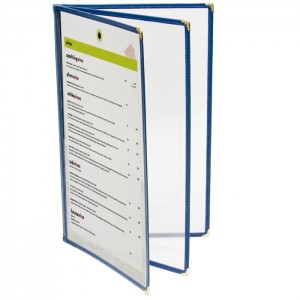 Cafe Menu Covers-Book Style Three Panel-5 1/2 × 8 1/2