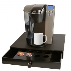 Wood Coffee Platform with Drawer