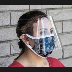 Face Shield with Leather Headband - Side