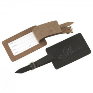Leather Luggage Tag w/ buckle and strap