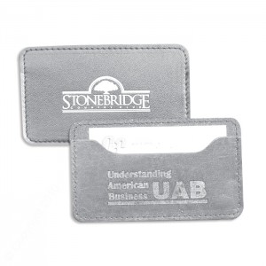 Shine Gray Colored Business Card Case