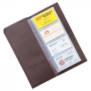 Bonded Leather Business Card File Folio