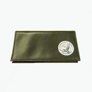 Turned & Sewn Top Grain Leather Chek-Keeper II Checkbook Cover