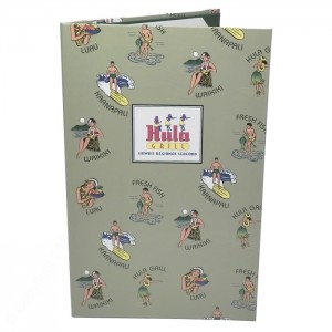 Kula Printed Litho Wrap Pocket Menu Cover 8-1/2 x 14"