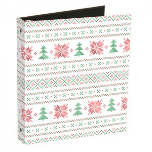 White Winter Wonderland Ugly Sweater Ring Binders