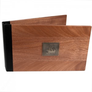 Wood Metal Binders with faux leather spine