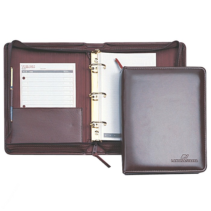 Ts786 8 1 2 X 5 1 2 1 2 Zippered Vinyl 1 Deluxe Ring Binder Jr