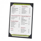 26BLL Classy Single Panel Menu Covers 8-1/2" x 11"