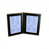 Pocket Menu Covers-Gold Matted Liner Double Panel -5 1/2 × 8 1/2"