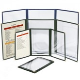 Cafe Menu Covers-3 Fold Triple Panel-5 1/2 × 8 1/2