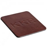 Radius or Square Leather Coasters with Imprint