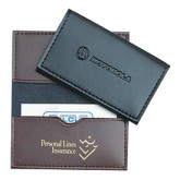 TS603 4 1/4" x 2 1/2" Turned and Sewn Vinyl Business Card Case