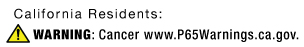 Prop 65 Short Form </div><br />

							<table class=