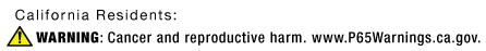 Prop 65 Short Form Warning